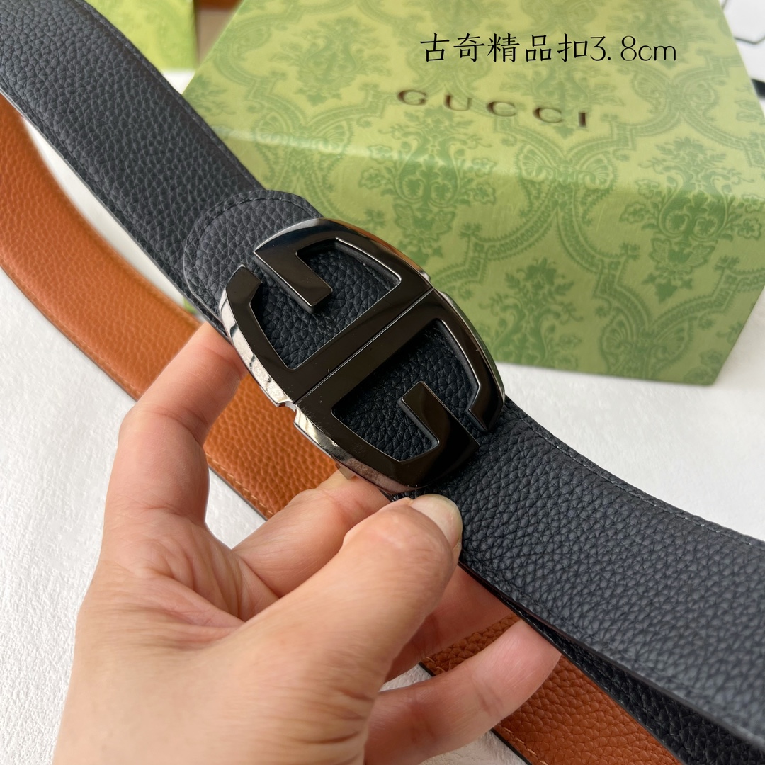 [TOP] GUCCI GG Reversible Belt Calfskin - 3.8cm