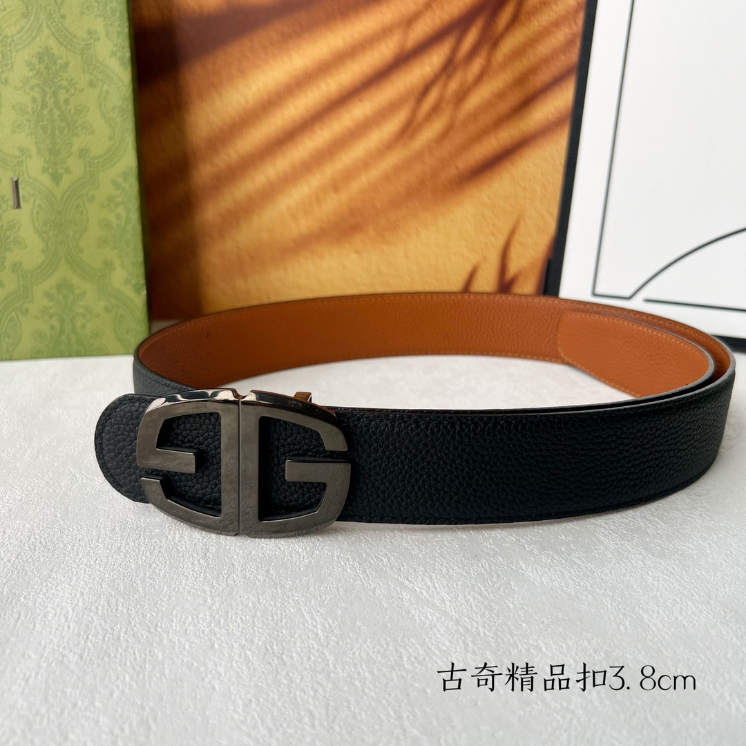 [TOP] GUCCI GG Reversible Belt Calfskin - 3.8cm