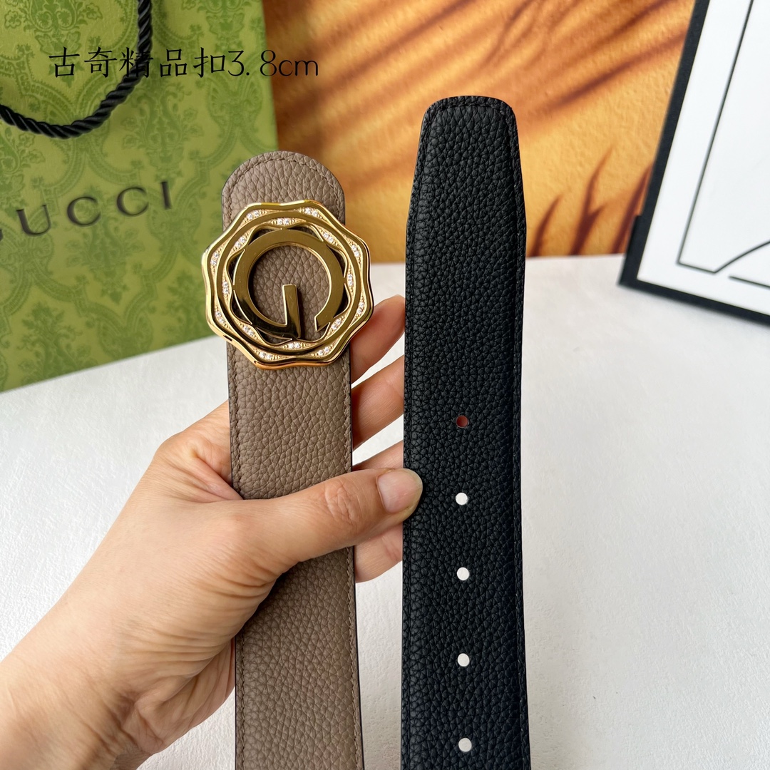 [TOP] GUCCI GG Reversible Belt Calfskin - 3.8cm