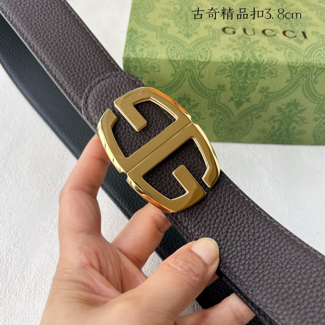 [TOP] GUCCI GG Reversible Belt Calfskin - 3.8cm