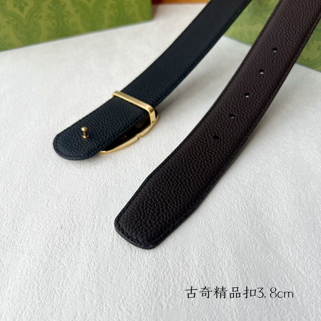 [TOP] GUCCI GG Reversible Belt Calfskin - 3.8cm