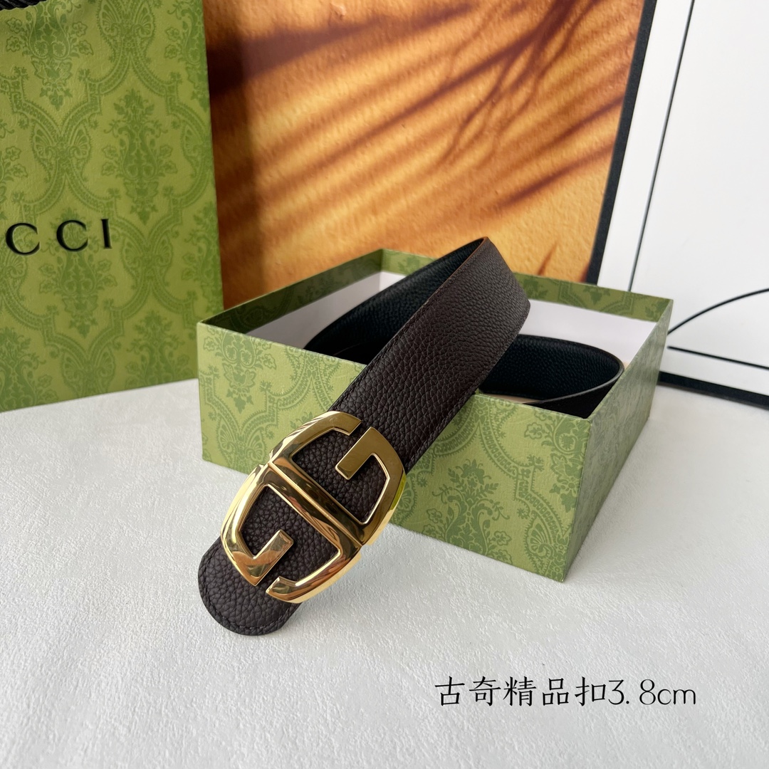 [TOP] GUCCI GG Reversible Belt Calfskin - 3.8cm