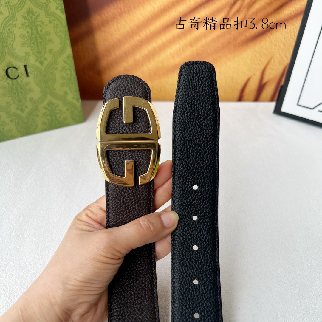 [TOP] GUCCI GG Reversible Belt Calfskin - 3.8cm