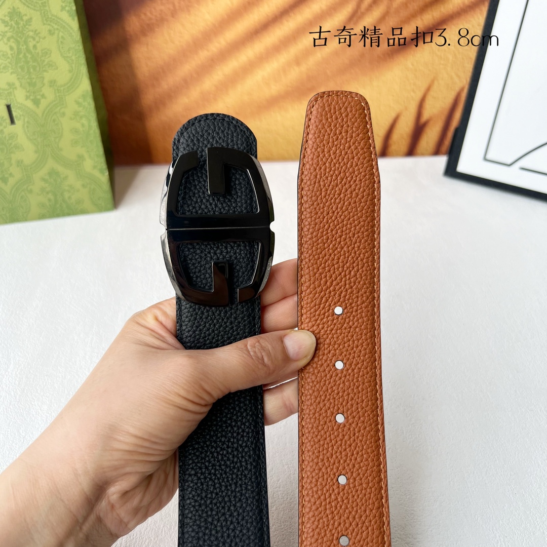 [TOP] GUCCI GG Reversible Belt Calfskin - 3.8cm