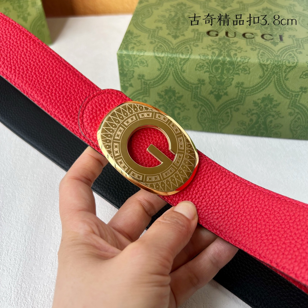 [TOP] GUCCI GG Reversible Belt Calfskin - 3.8cm