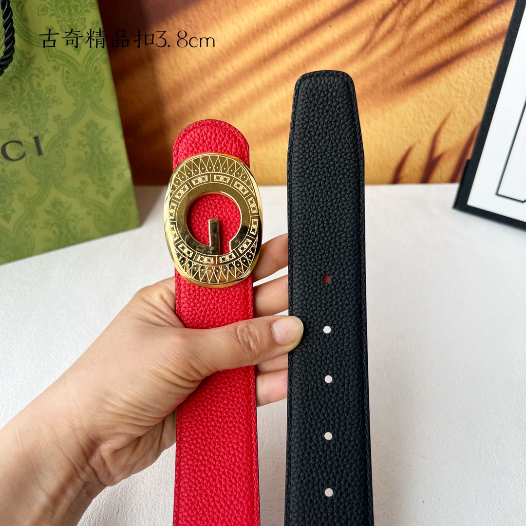 [TOP] GUCCI GG Reversible Belt Calfskin - 3.8cm