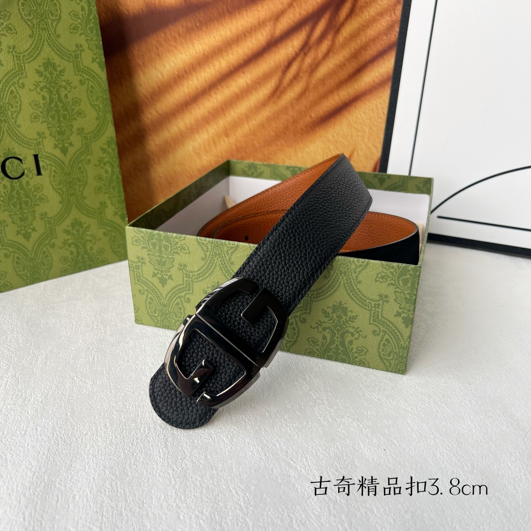 [TOP] GUCCI GG Reversible Belt Calfskin - 3.8cm