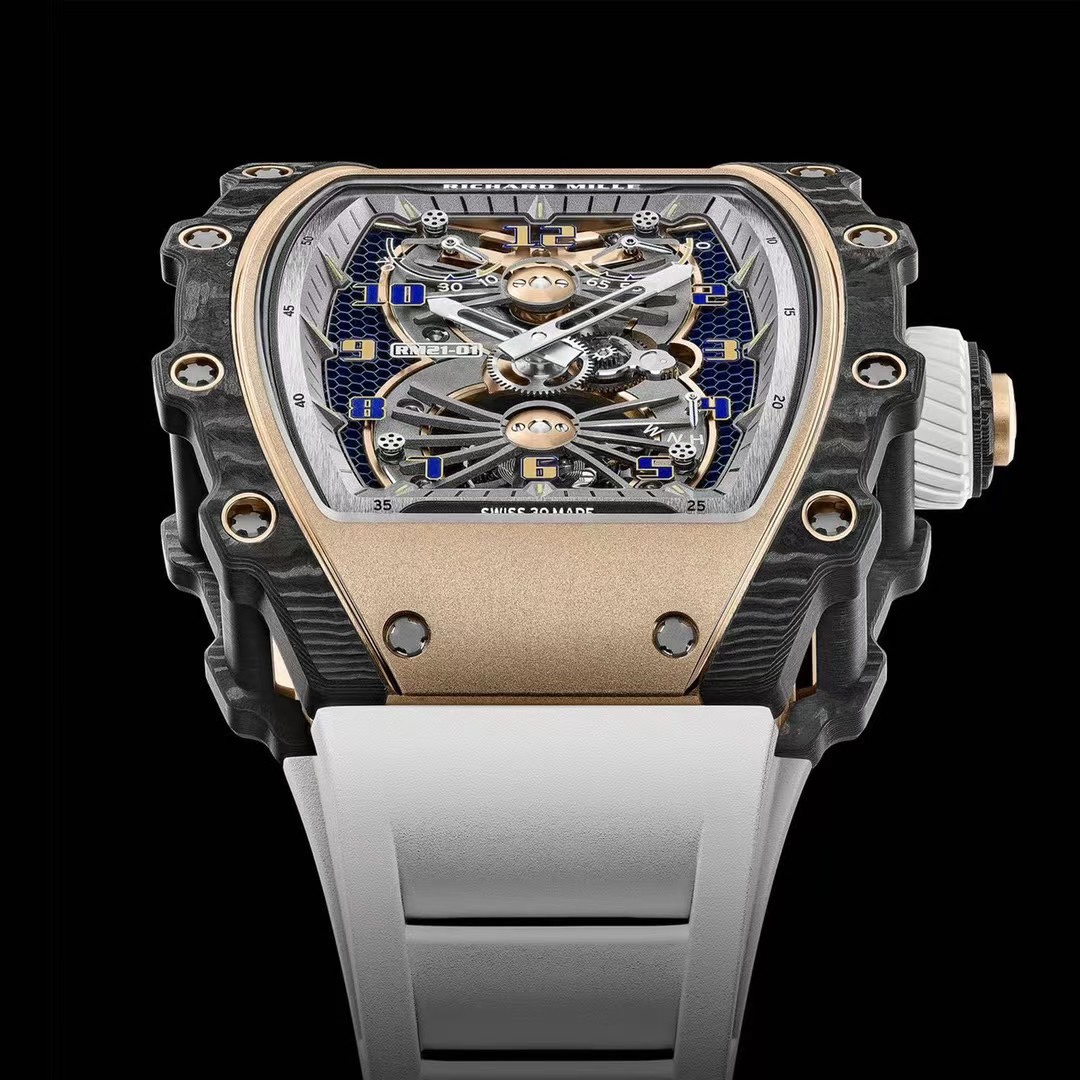 [TOP] Richard Mille Men's 21-01 TourbillonAerodyne Watch -White