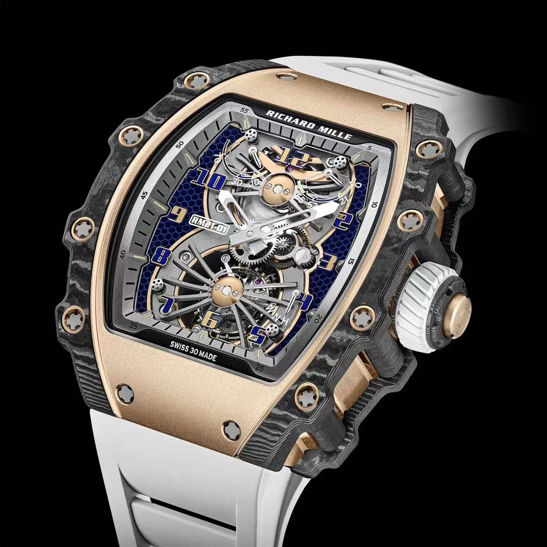 [TOP] Richard Mille Men's 21-01 TourbillonAerodyne Watch -White