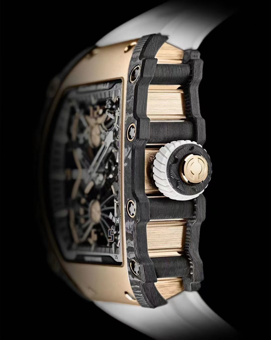 [TOP] Richard Mille Men's 21-01 TourbillonAerodyne Watch -White