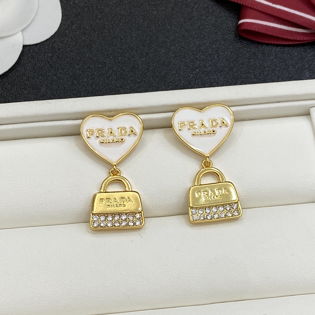 [TOP] PRADA Love Earrings - 4 Colour