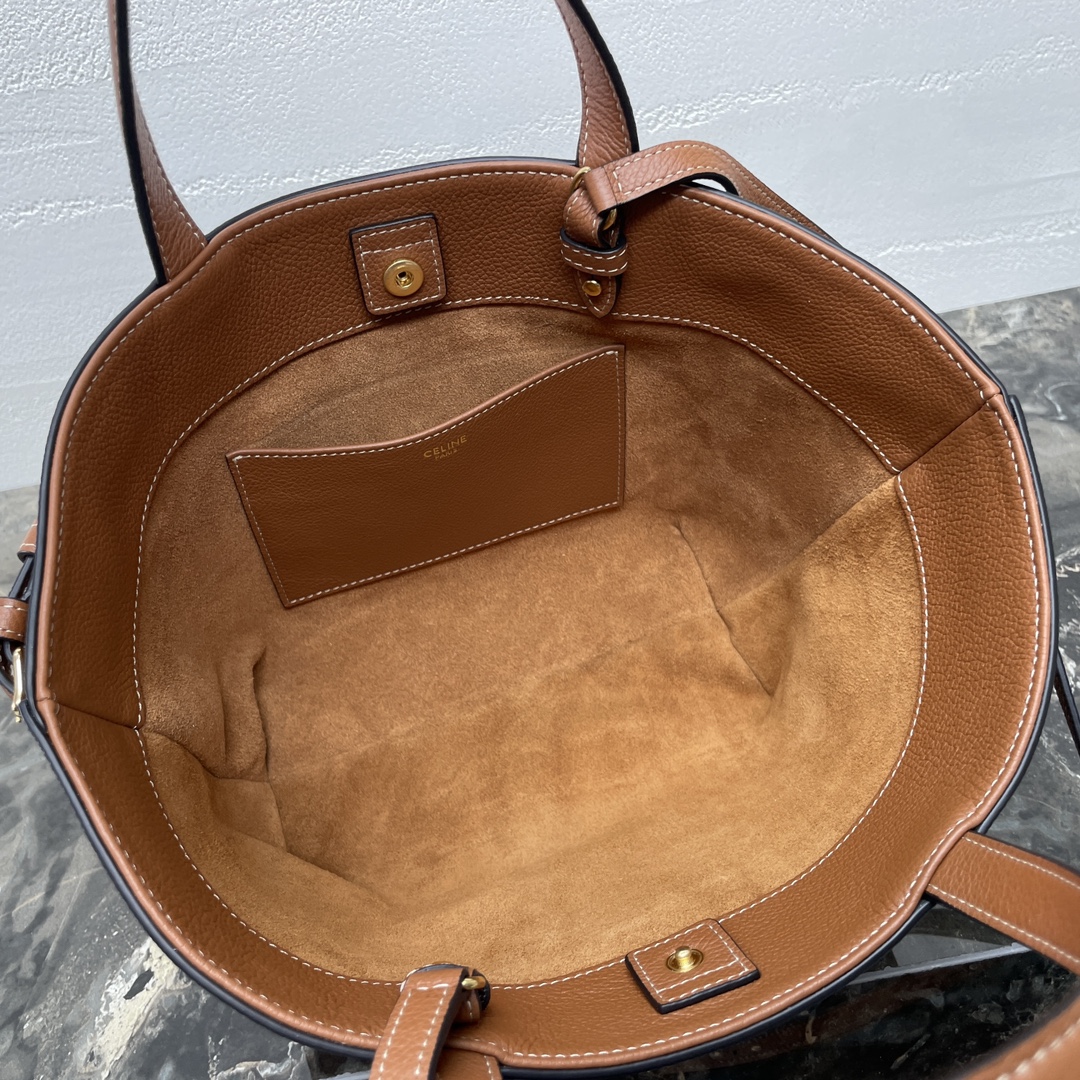 [TOP] CELINE Cabas Bags Granulated Cow Leather Handbag - 20*21*10CM - 3 Colour