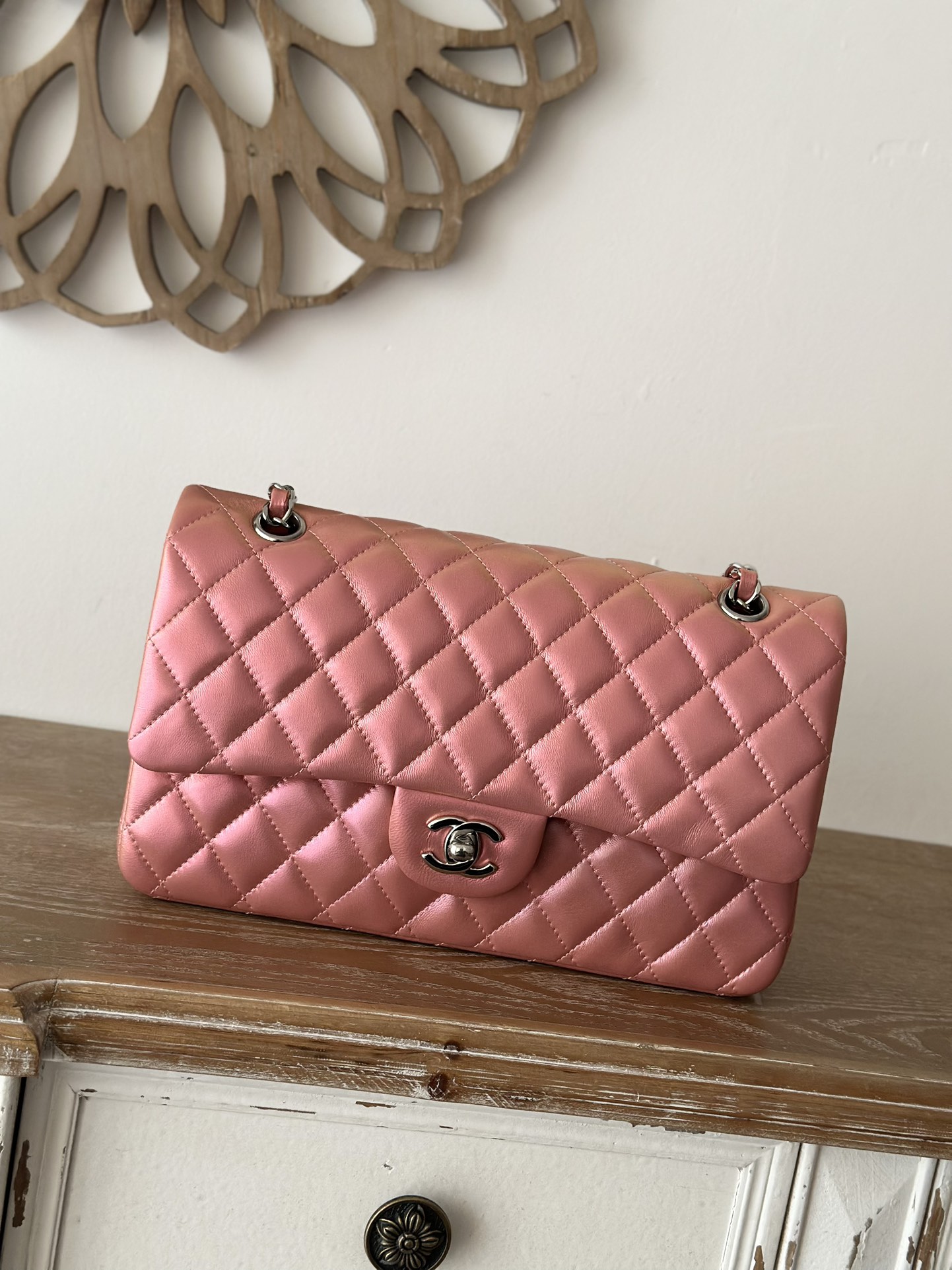 [TOP] CHANEL Classic Flap Bag Medium 25cm – Gold Pink