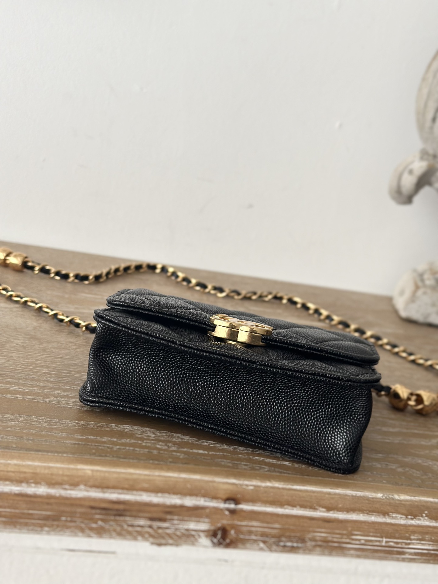 [TOP] CHANEL Mini Flap Bag 12.5x9x2.5cm - Black
