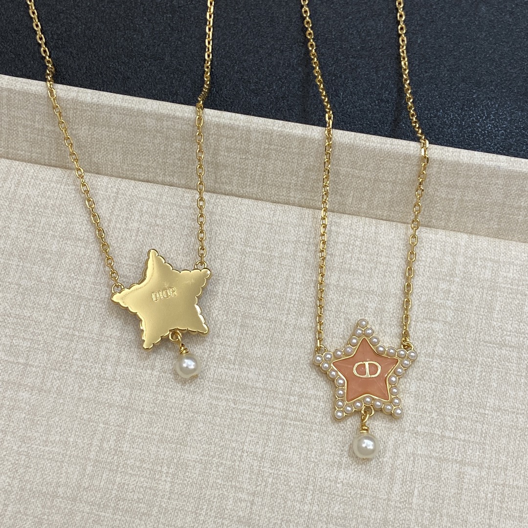 [TOP] Christian Dior Five-Pointed Star Necklace - 2 Colour