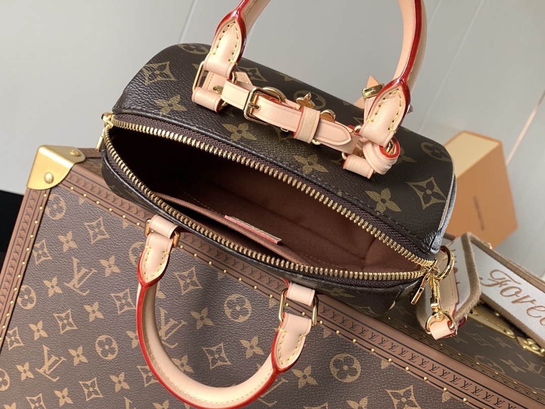 [TOP] Louis Vuitton LV SPEEDY TRUNK 18 Bag  - Brown