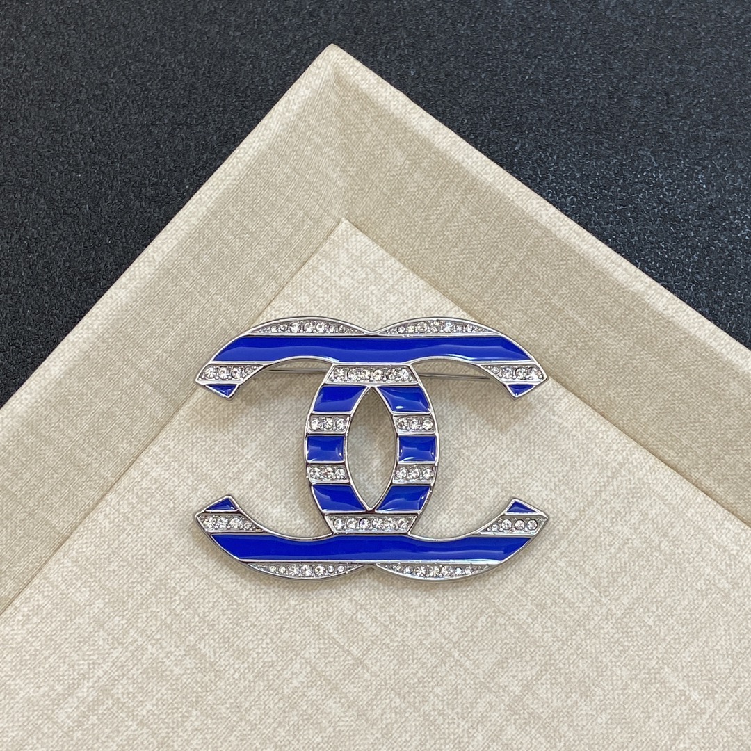 [TOP] CHANEL Brooch - Blue&Silver