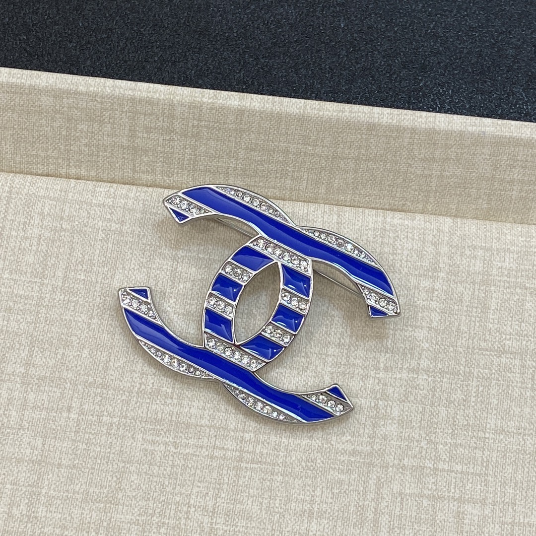 [TOP] CHANEL Brooch - Blue&Silver