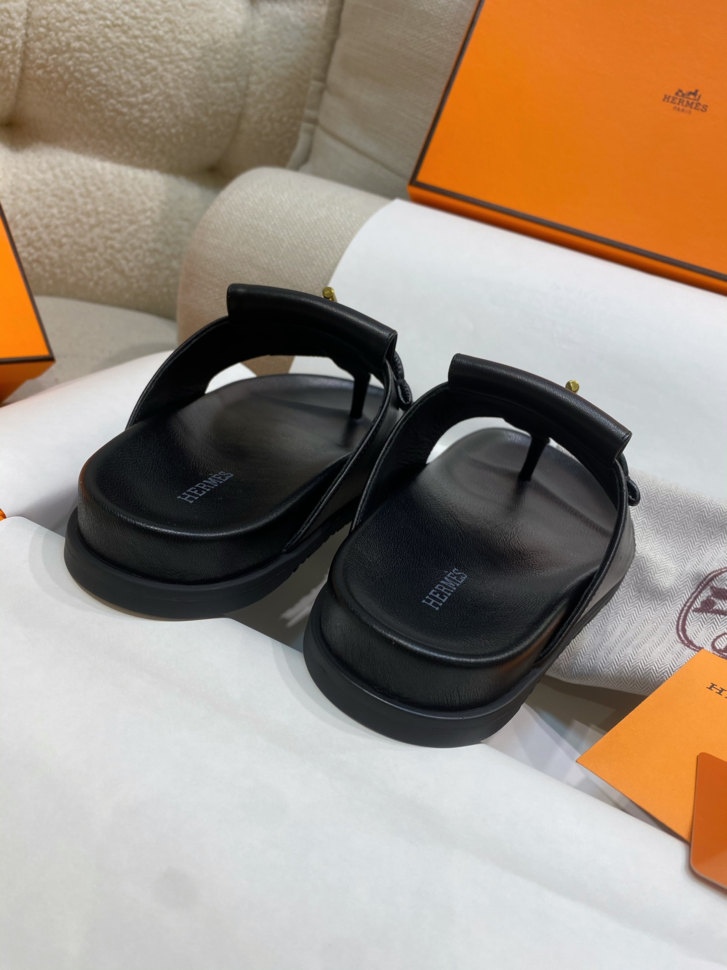 [TOP] HERMES Joyce Sandals Slippers- 2 Colour