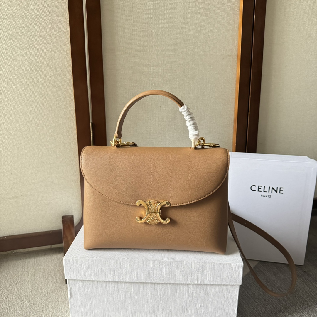 [TOP] CELINE Triomphe Bag Kelly Handbag 25.5x18.5x10cm - 3 Colour