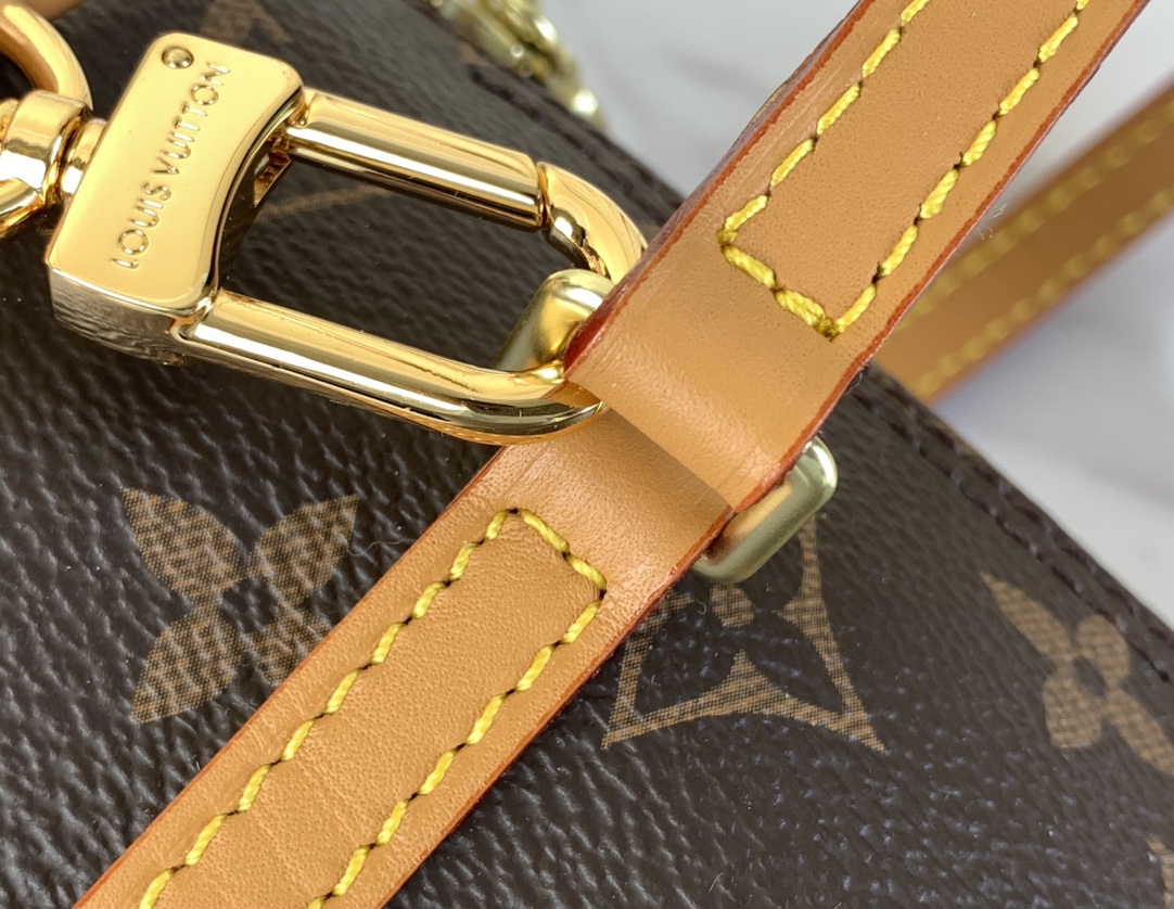 [TOP] Louis Vuitton LV Monogram Canvas Papillon 19 Bag 21*10*10cm - Brown