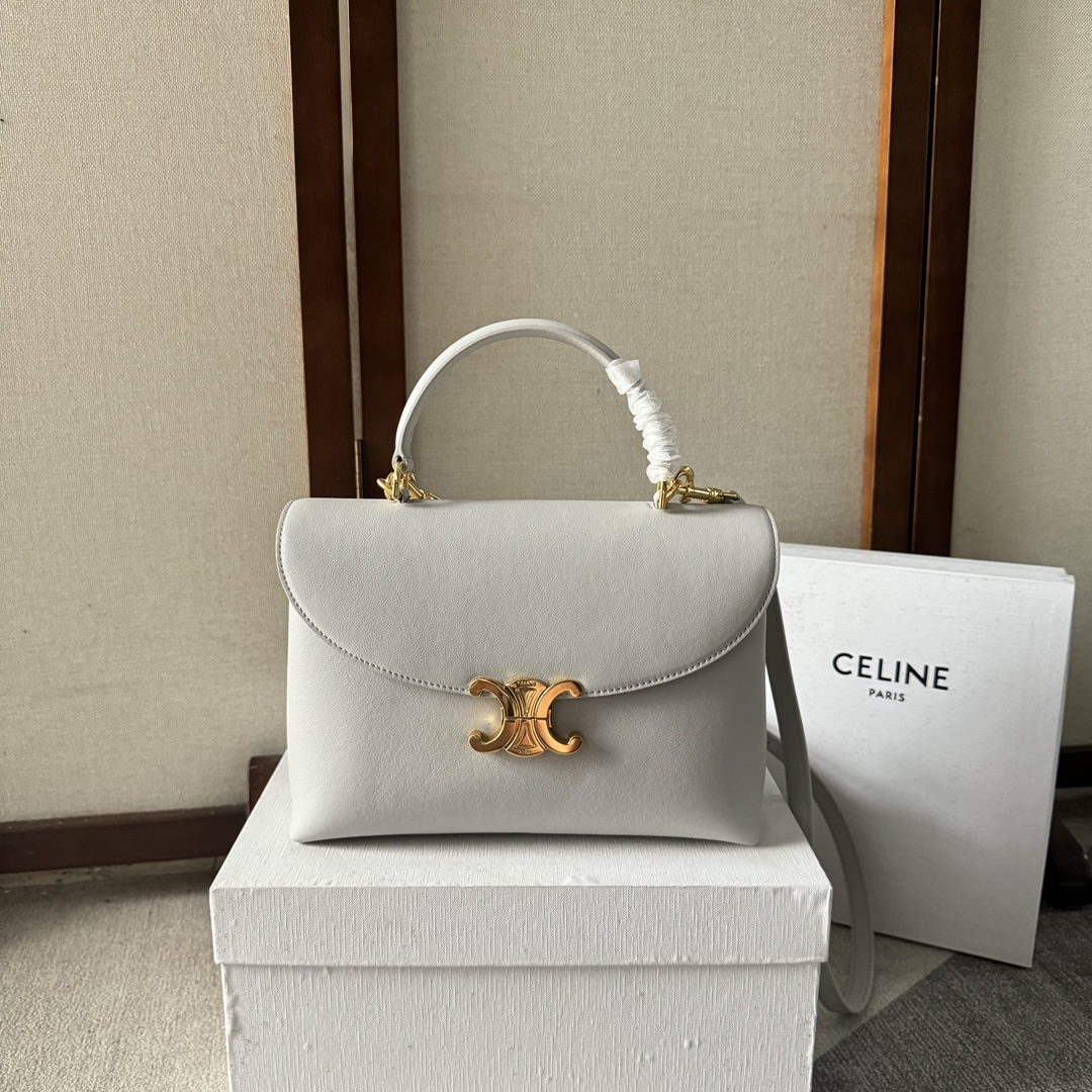 [TOP] CELINE Triomphe Bag Kelly Handbag 25.5x18.5x10cm - 3 Colour