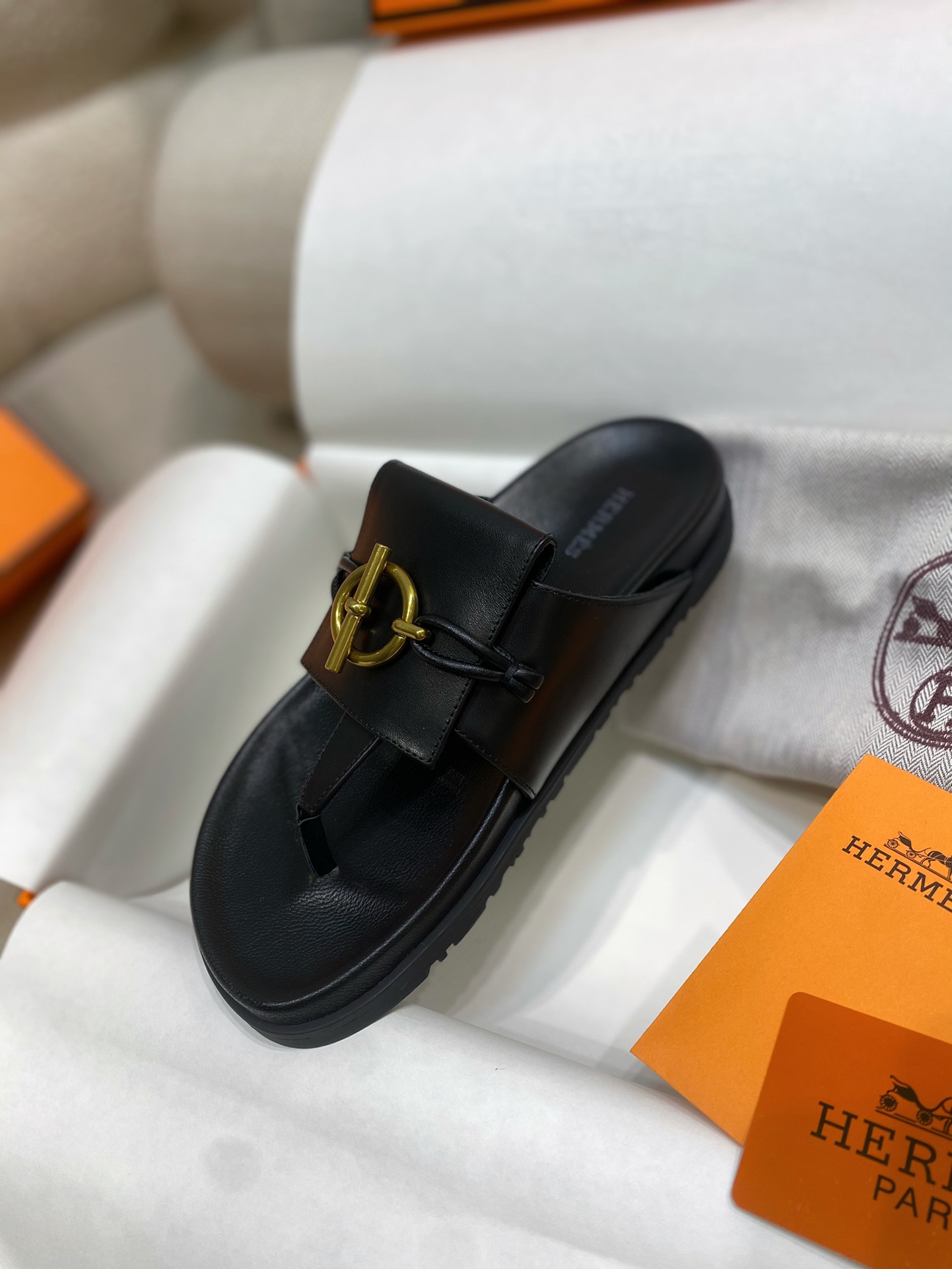 [TOP] HERMES Joyce Sandals Slippers- 2 Colour