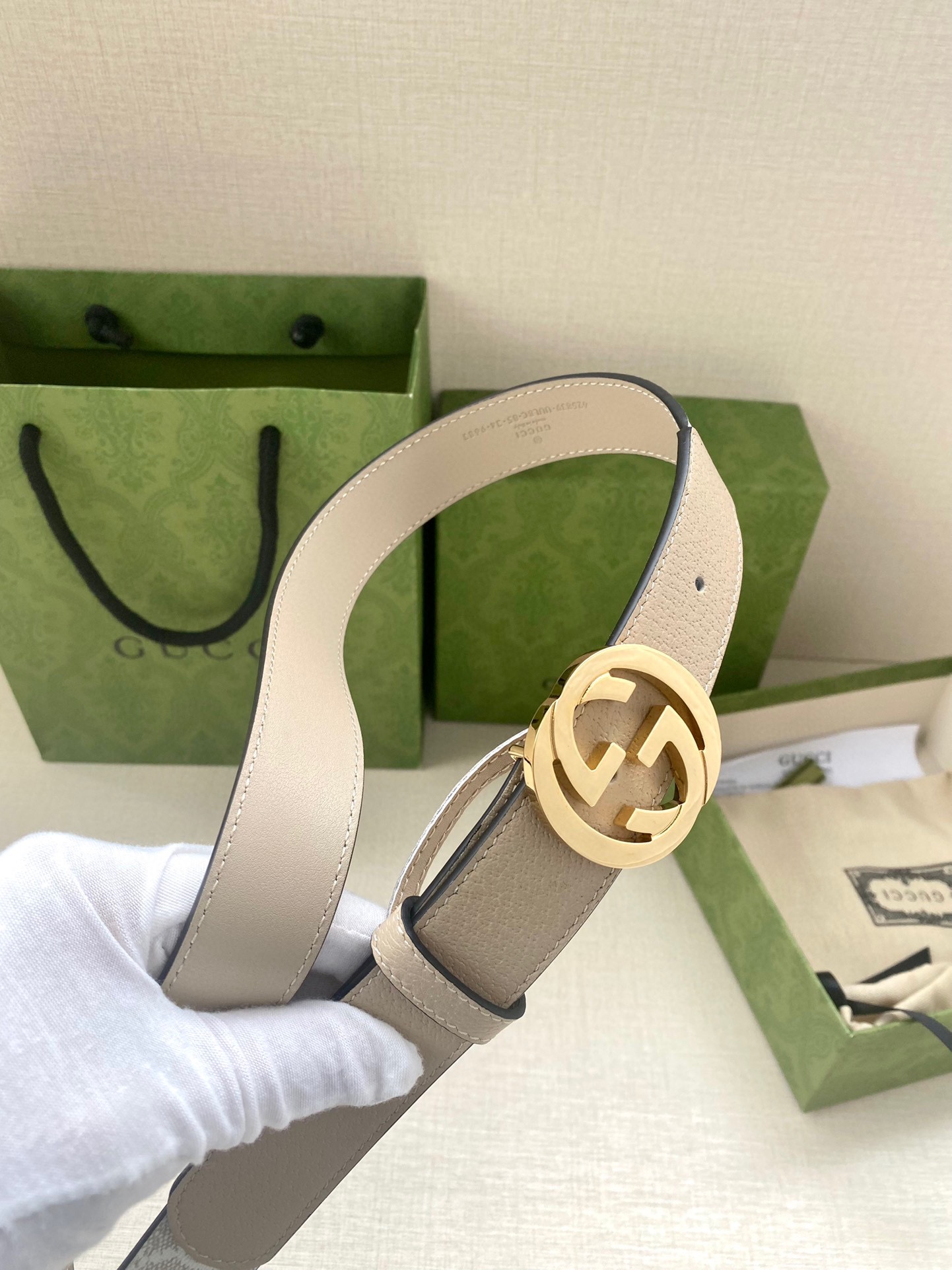 [TOP] GUCCI GG Supreme Canvas Belt Calfskin - 3.0cm