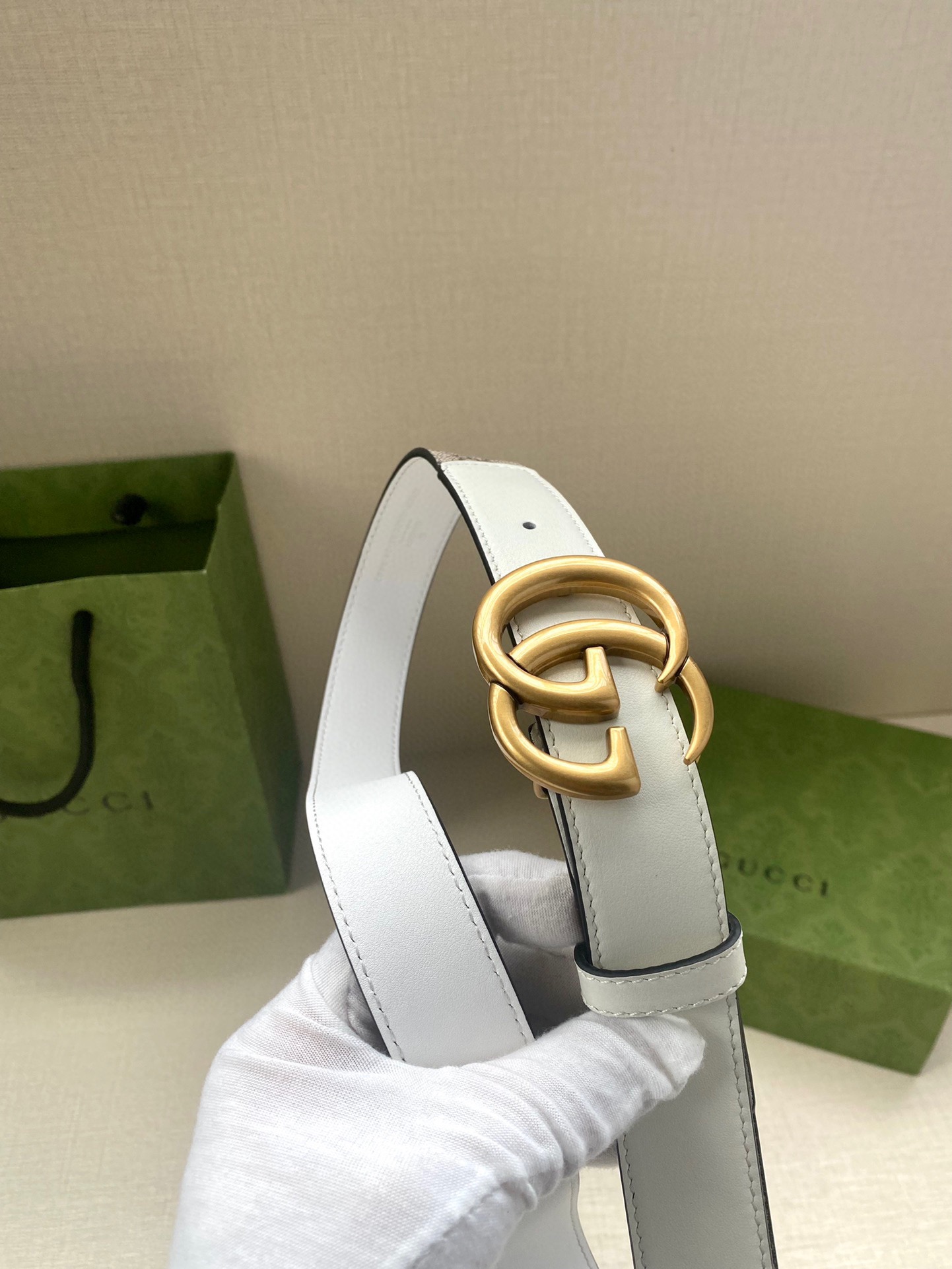 [TOP] GUCCI GG Supreme Canvas Belt Calfskin - 3.0cm