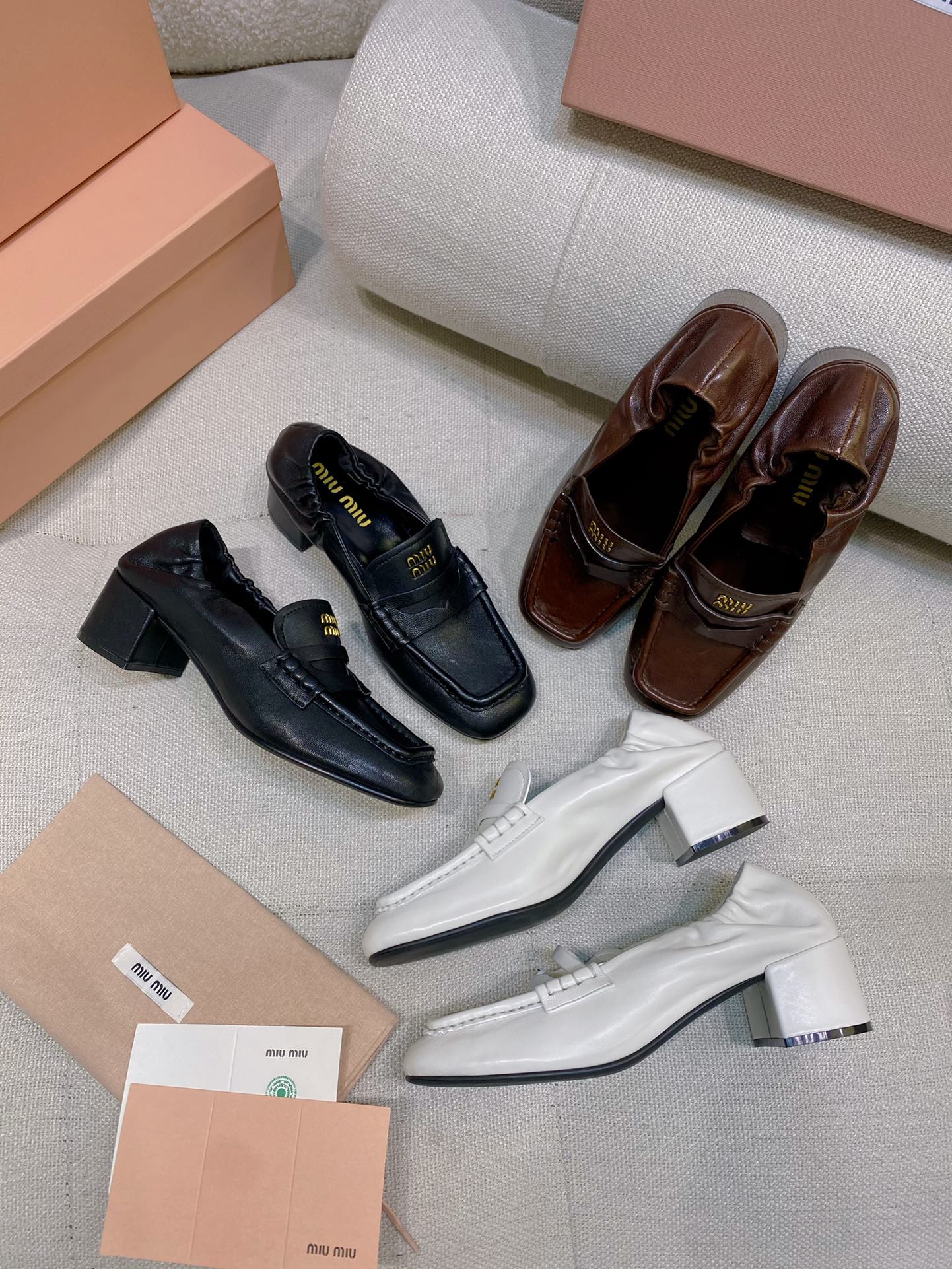 [TOP] Miu Miu Loafers Sheepskin - 3 Color