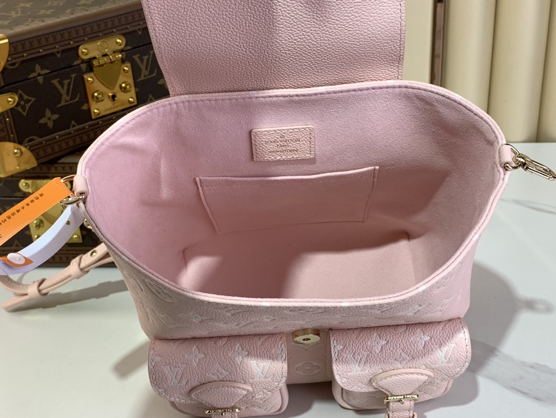 [TOP] Louis Vuitton LV Monogram Empreinte Backpack  20 x22x14cm-Pink