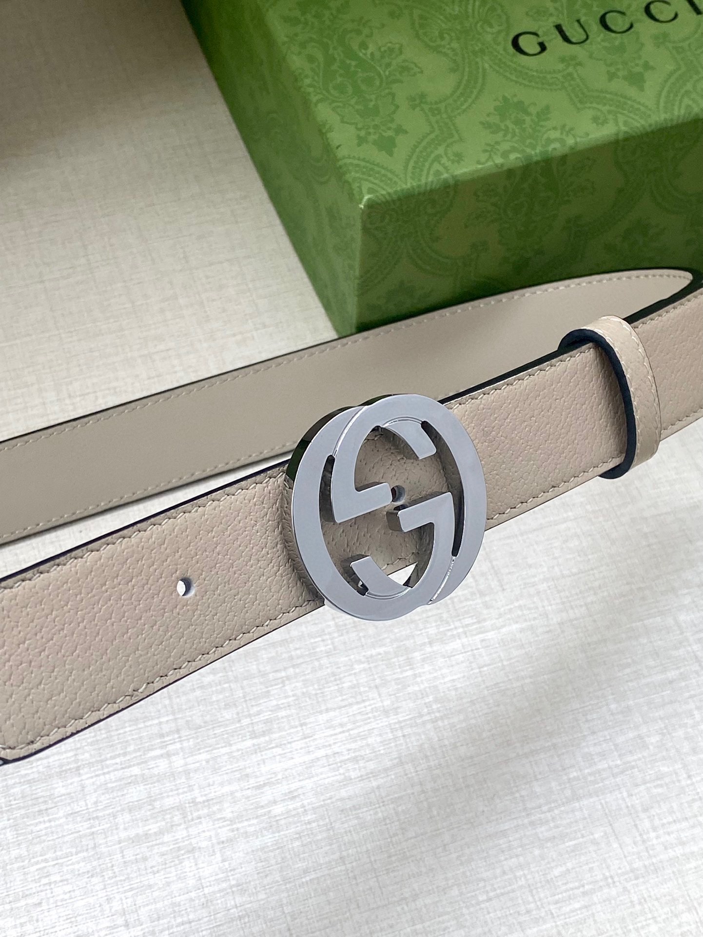 [TOP] GUCCI GG Supreme Canvas Belt Calfskin - 3.0cm