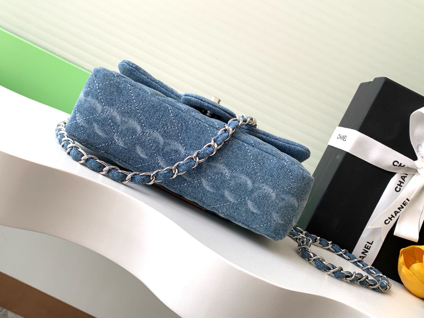 [TOP] CHANEL Printed Flap Bag 20cm/25cm - Denim