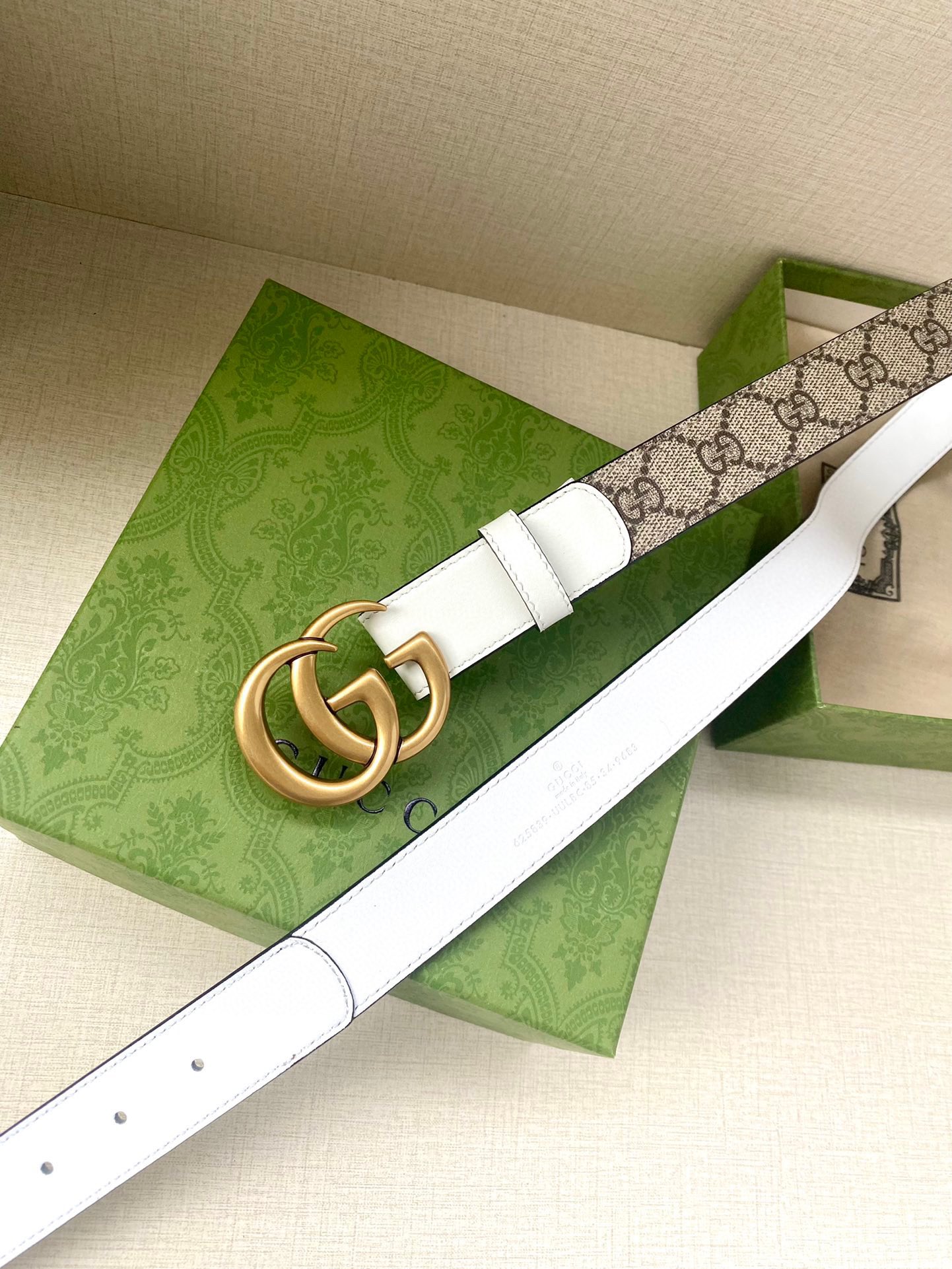 [TOP] GUCCI GG Supreme Canvas Belt Calfskin - 3.0cm