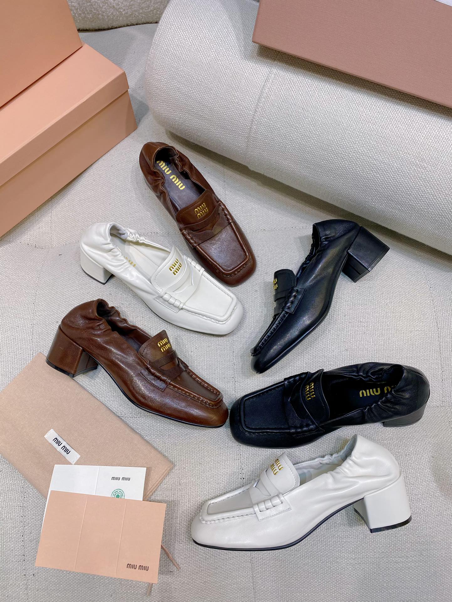 [TOP] Miu Miu Loafers Sheepskin - 3 Color