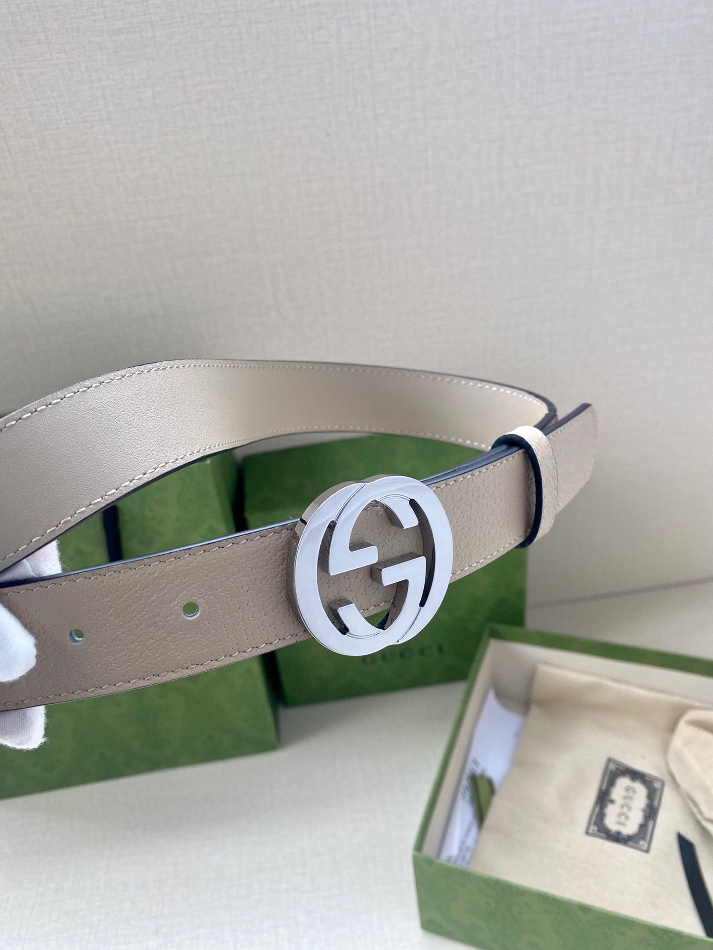 [TOP] GUCCI GG Supreme Canvas Belt Calfskin - 3.0cm