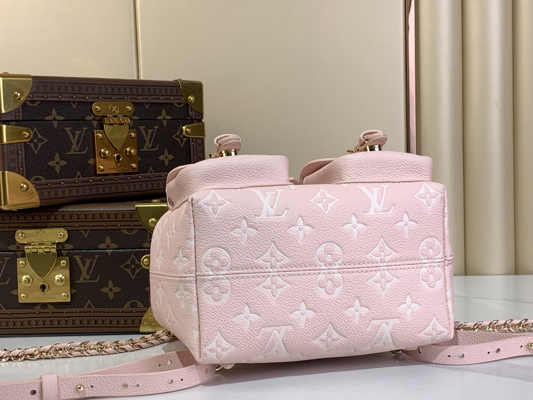 [TOP] Louis Vuitton LV Monogram Empreinte Backpack  20 x22x14cm-Pink