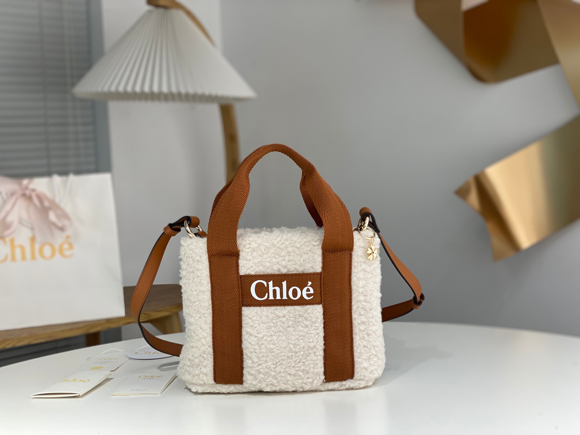 [TOP] Chloe  Wool Woody Tote Bag 25*20*8cm-2 Colors