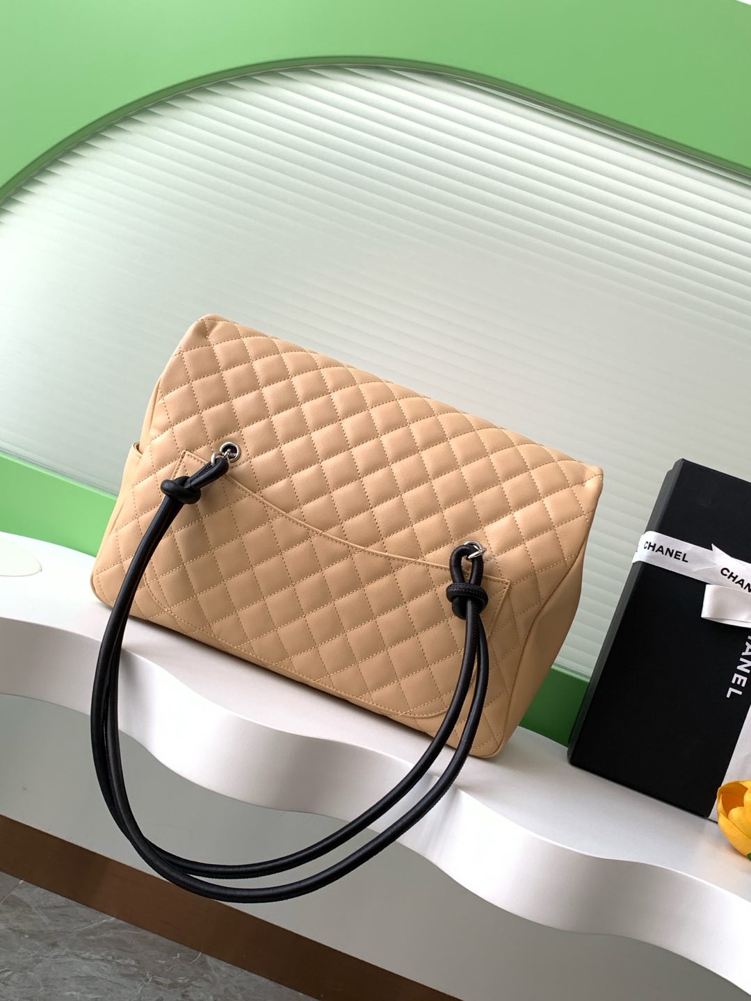 [TOP] CHANEL Cambon Flap Tote Bag Leather 24x33x11cm - 2 Color