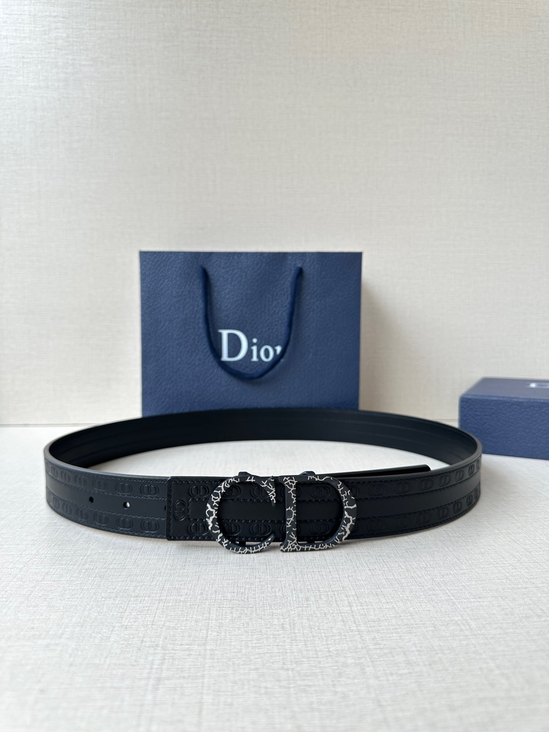 [TOP] Christian Dior Reversible Belt Calfskin - 3.5cm