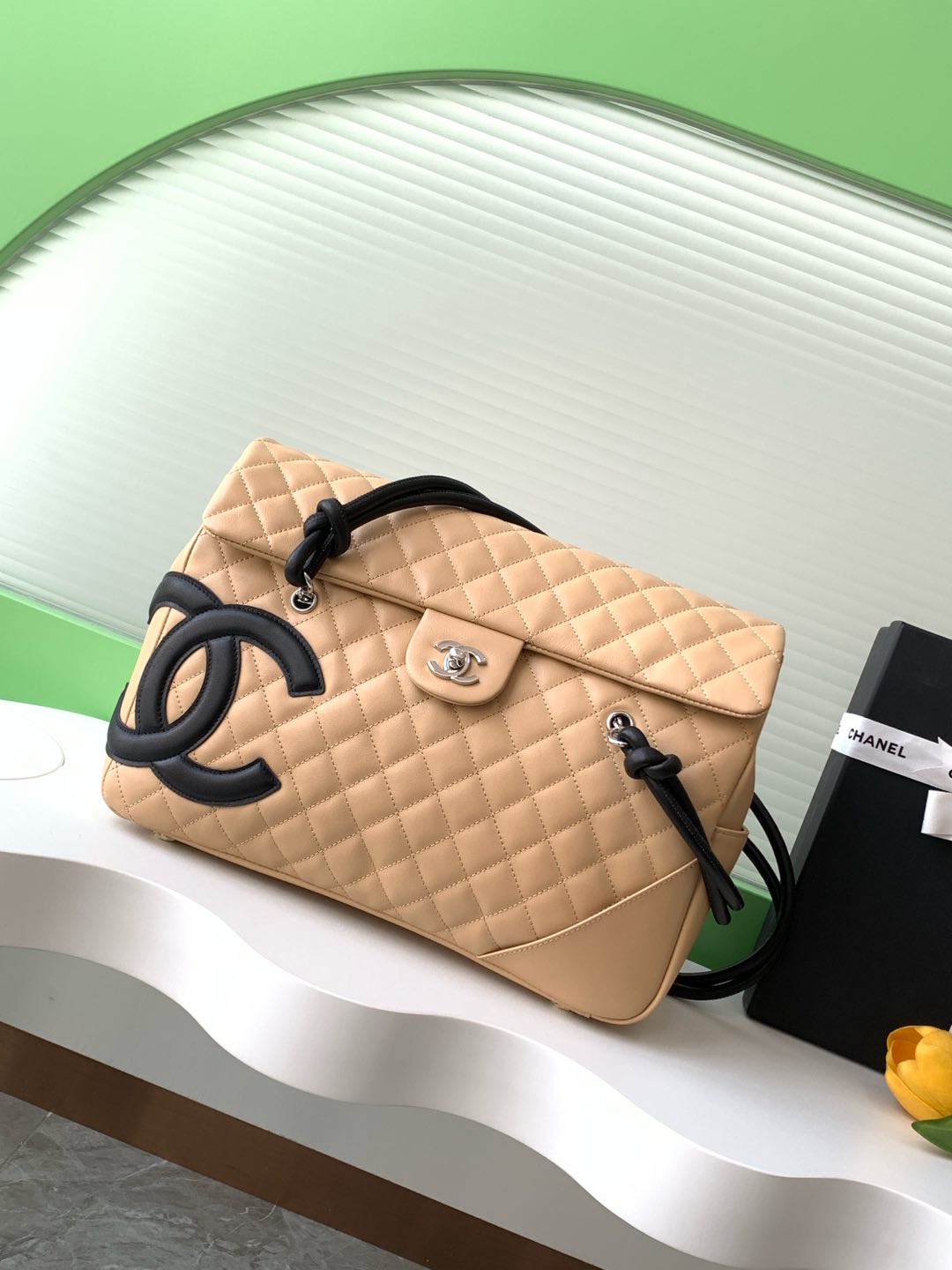 [TOP] CHANEL Cambon Flap Tote Bag Leather 24x33x11cm - 2 Color