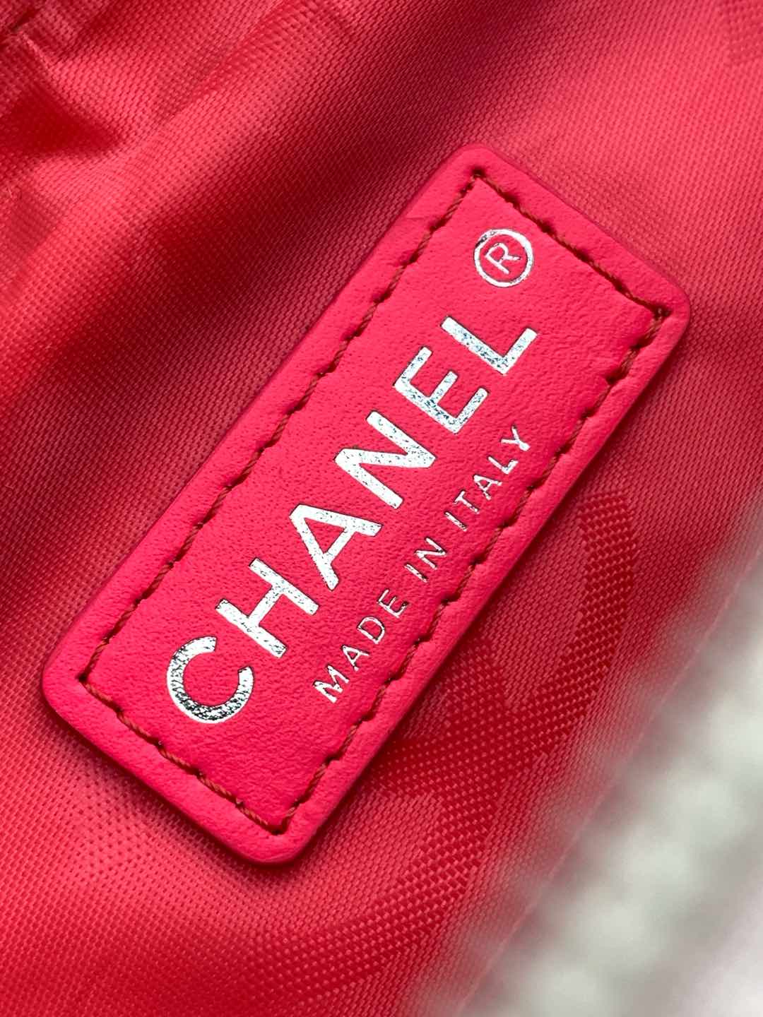 [TOP] CHANEL Cambon Hobo Bag Leather 12x20x3cm/16x26x5cm - White/Black