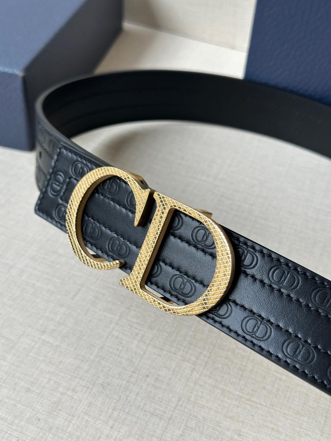 [TOP] Christian Dior Reversible Belt Calfskin - 3.5cm