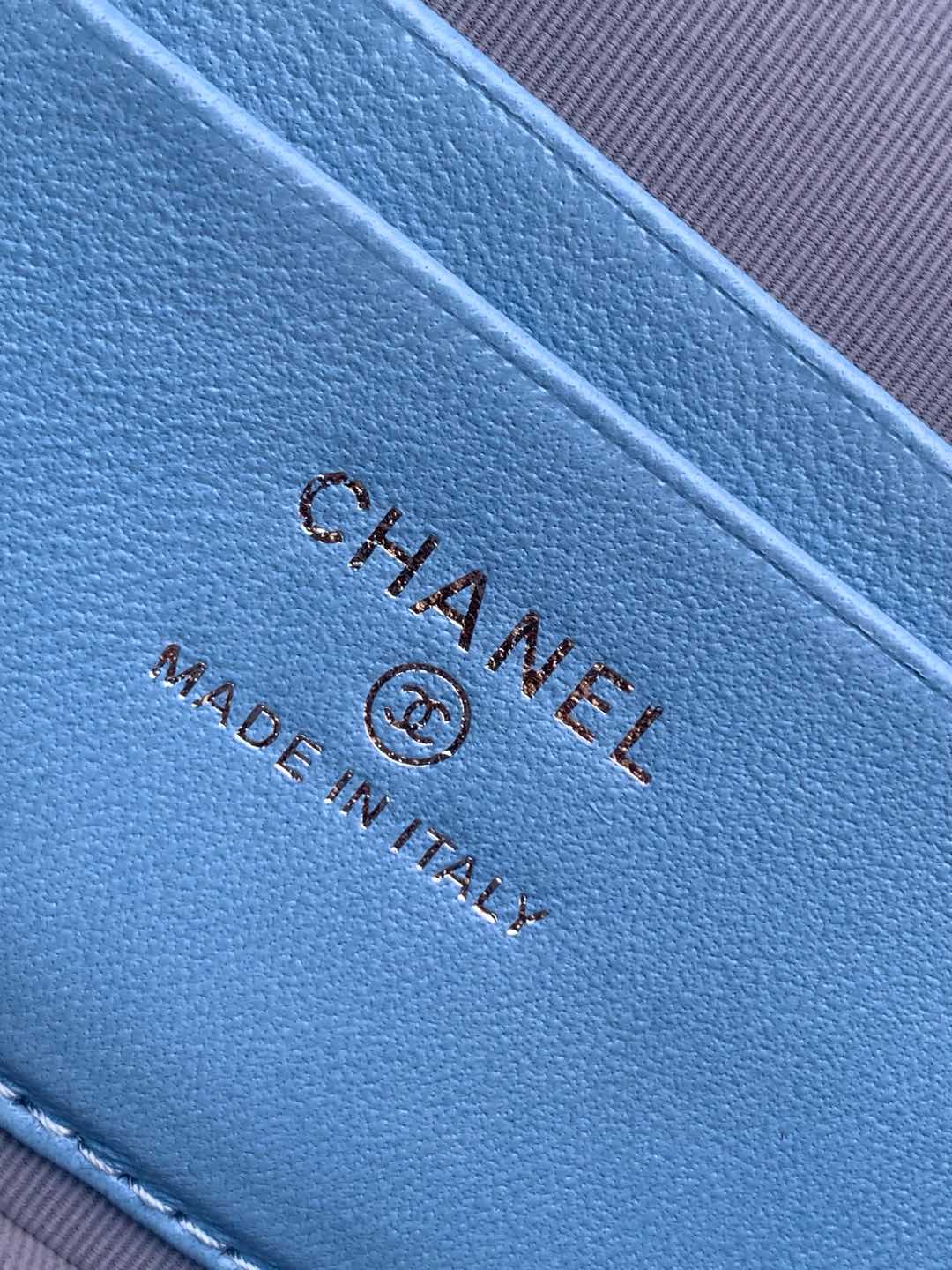 [TOP] CHANEL Vanity Case Denim 17×19.5×5cm - Blue