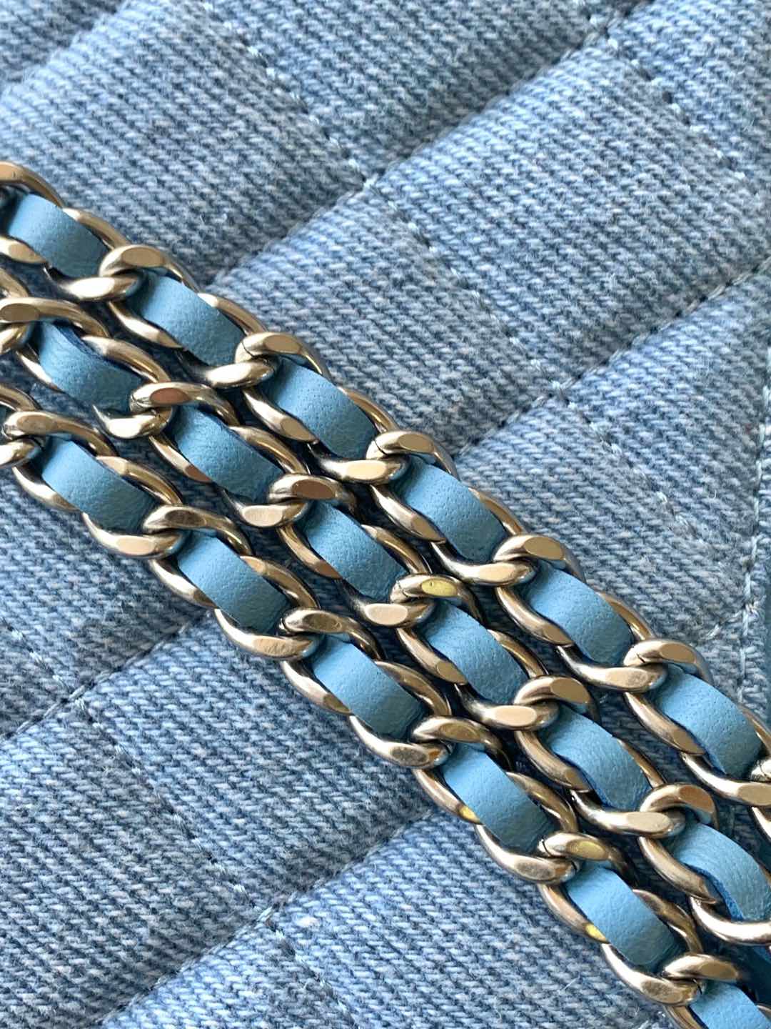 [TOP] CHANEL Vanity Case Denim 17×19.5×5cm - Blue