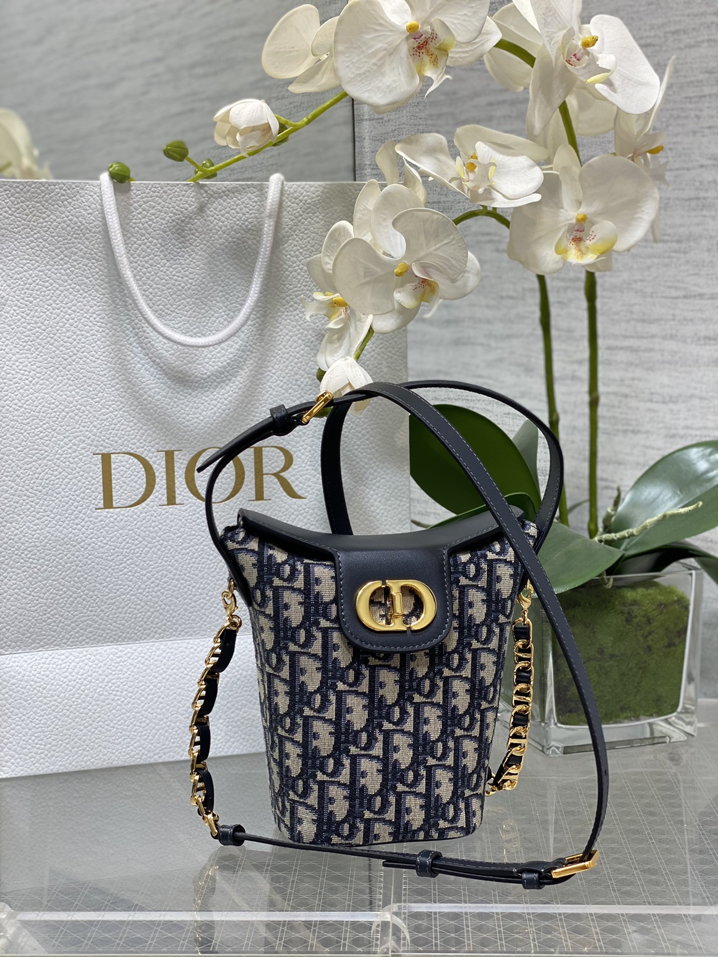 [TOP] Christian Dior French Fries Bag 17*7*18cm - Blue