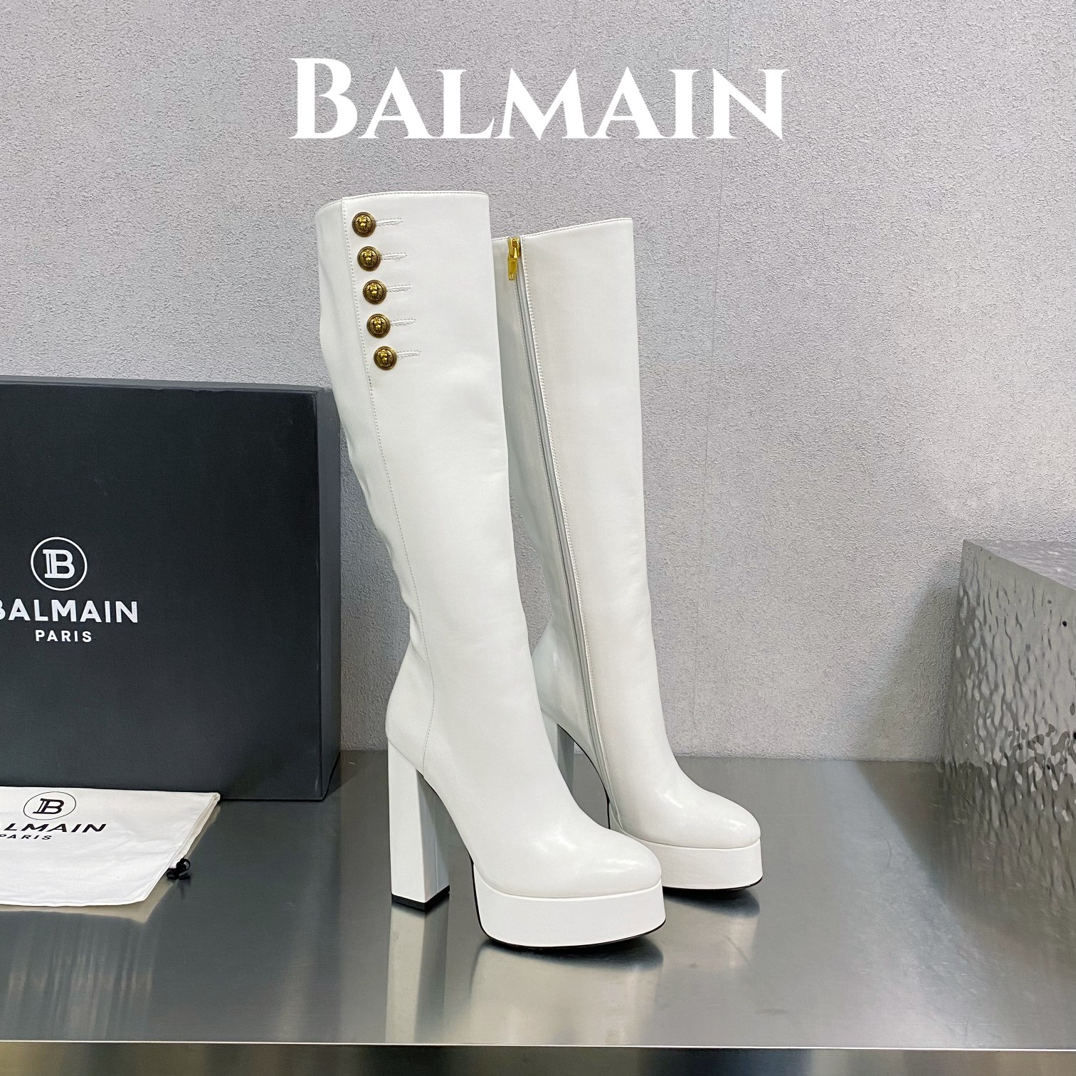 [TOP] Balmain Smooth Lambskin Boots - 3 Colour