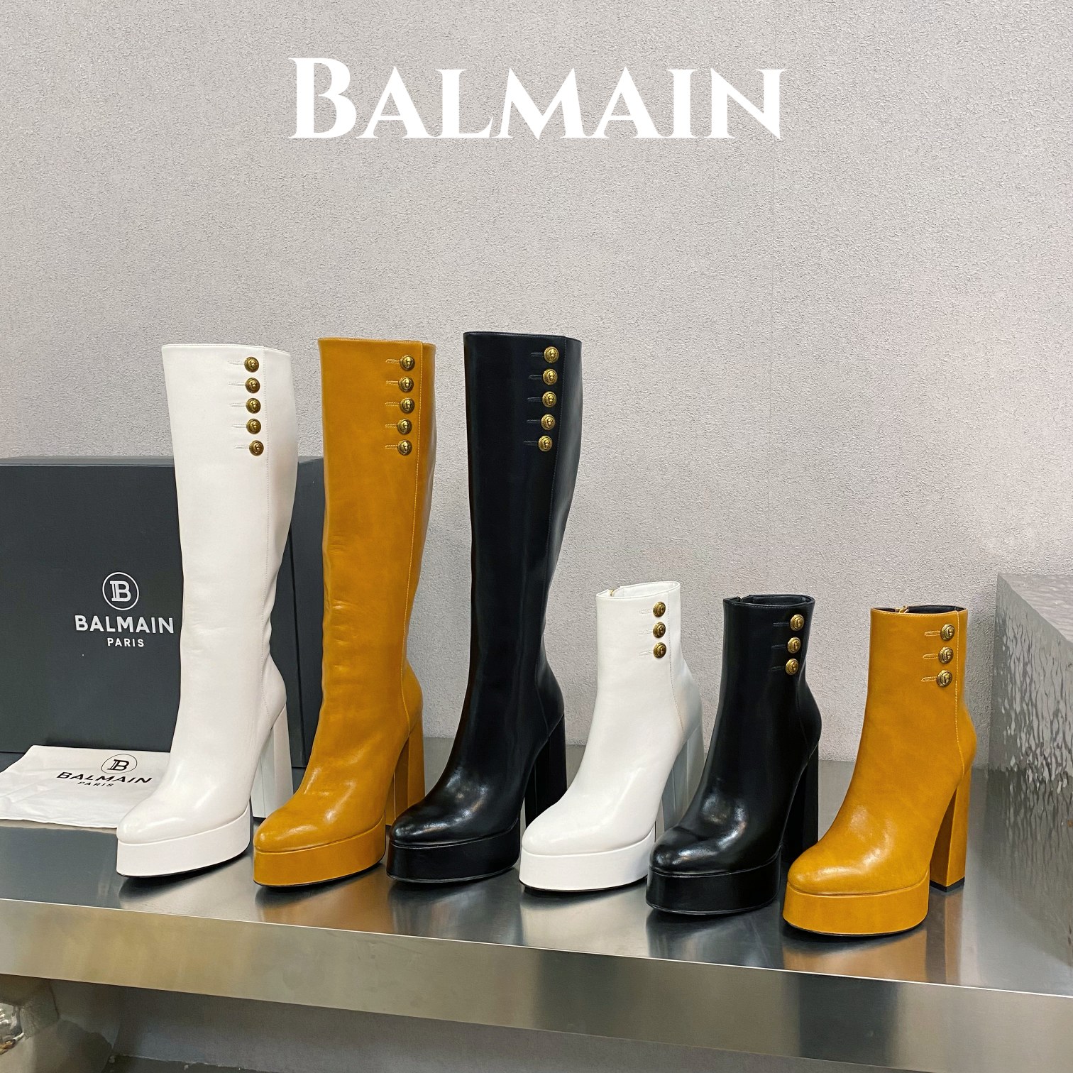 [TOP] Balmain Smooth Lambskin Boots - 3 Colour