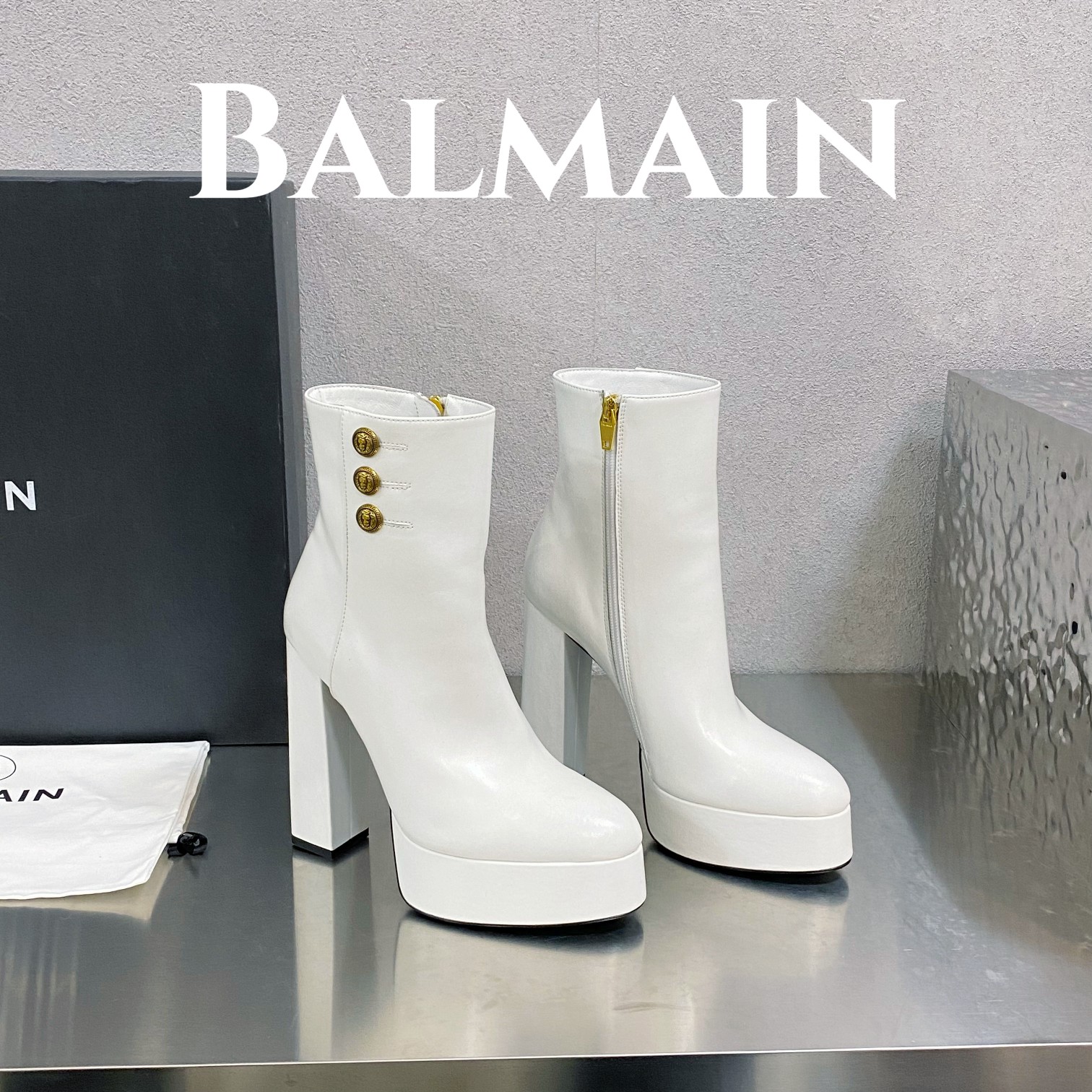 [TOP] Balmain Smooth Lambskin Boots - 3 Colour