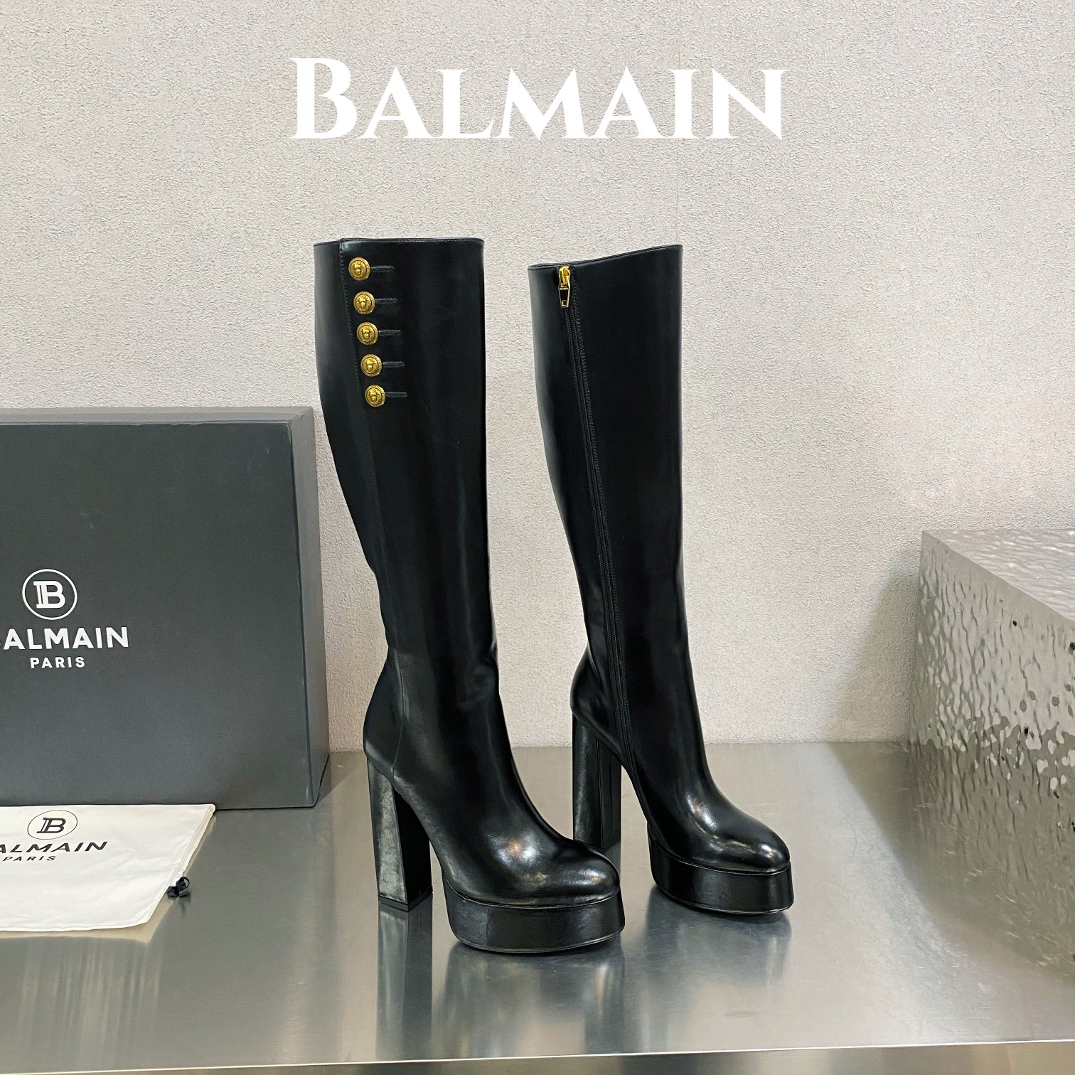 [TOP] Balmain Smooth Lambskin Boots - 3 Colour